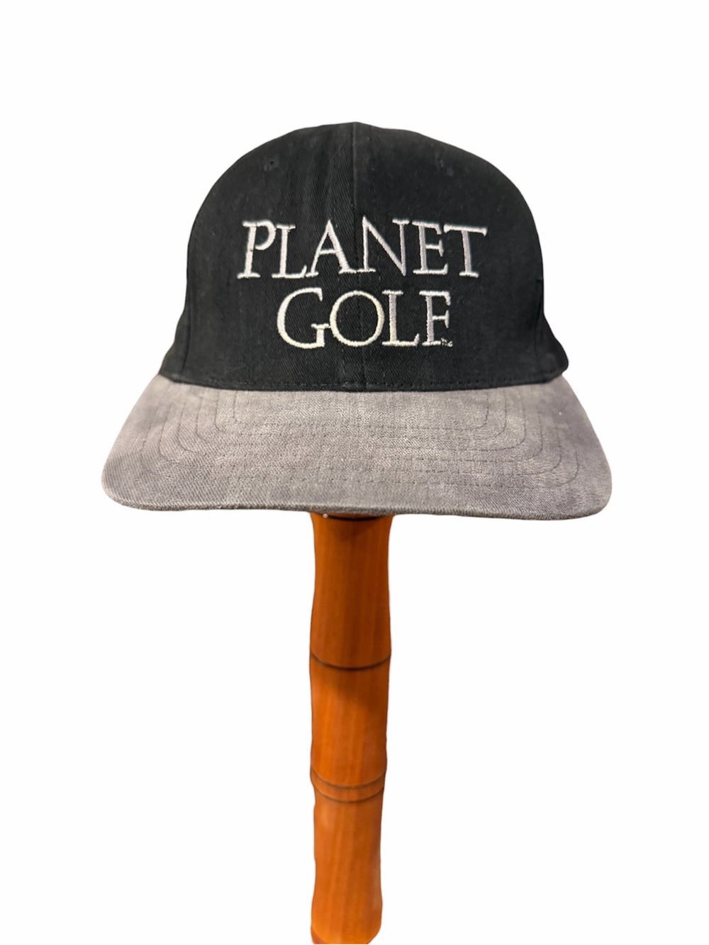 Planet Gold Black Cap with Gray Brim